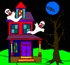 Dibujo Casa fantansma pintado por fantasma