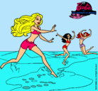 Dibujo Barbie de regreso a la playa pintado por sandrauca