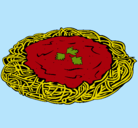 Dibujo Espaguetis con queso pintado por Nahomy