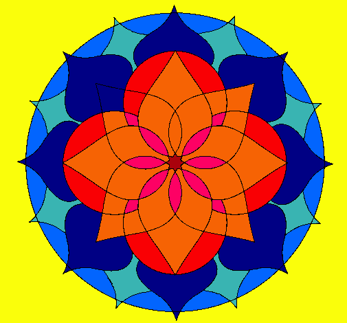 Dibujo Mandala 14 pintado por princess91