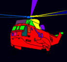 Dibujo Helicóptero al rescate pintado por CHAPULIN