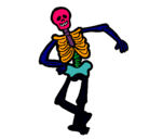 Dibujo Esqueleto contento pintado por javiermega