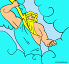 Dibujo Dios Zeus pintado por lucida
