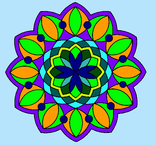 Dibujo Mandala 3 pintado por Ekitty