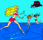 Dibujo Barbie de regreso a la playa pintado por Viky