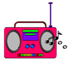 Dibujo Radio cassette 2 pintado por lolart