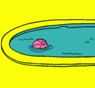 Dibujo Pelota en la piscina pintado por juterdsa12
