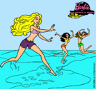 Dibujo Barbie de regreso a la playa pintado por jade