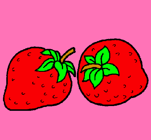 Dibujo fresas pintado por bietmin