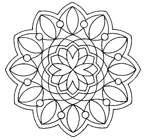 Dibujo Mandala 3 pintado por hsduk91