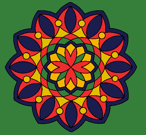 Dibujo Mandala 3 pintado por blanca