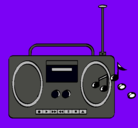 Dibujo Radio cassette 2 pintado por estrella10