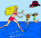 Dibujo Barbie de regreso a la playa pintado por damaris