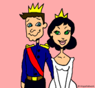 Dibujo Príncipe y princesa pintado por antia
