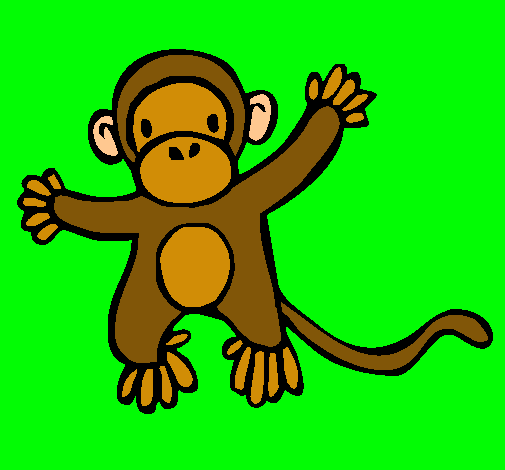 Dibujo Mono pintado por Cail