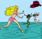 Dibujo Barbie de regreso a la playa pintado por salir