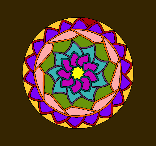 Dibujo Mandala 1 pintado por princess91