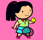 Dibujo Chica tenista pintado por monicat300