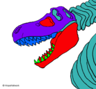 Dibujo Esqueleto tiranosaurio rex pintado por soloyo
