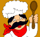 Dibujo Chef con bigote pintado por samuforo