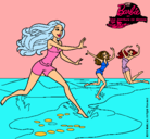 Dibujo Barbie de regreso a la playa pintado por BEA_BARBIE