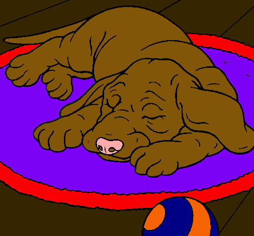 Dibujo Perro durmiendo pintado por anajackson