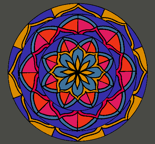 Dibujo Mandala 6 pintado por blanca