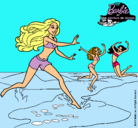 Dibujo Barbie de regreso a la playa pintado por ainara