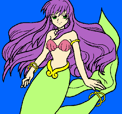 Dibujo Sirena pintado por gauna