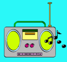 Dibujo Radio cassette 2 pintado por jaimeko