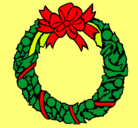 Dibujo Corona de navidad pintado por ketecillo
