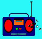 Dibujo Radio cassette 2 pintado por claudix