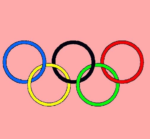 Dibujo Anillas de los juegos olimpícos pintado por antia