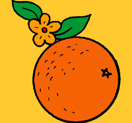 Dibujo naranja pintado por noem