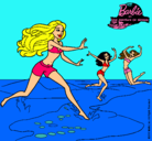 Dibujo Barbie de regreso a la playa pintado por Karmetta
