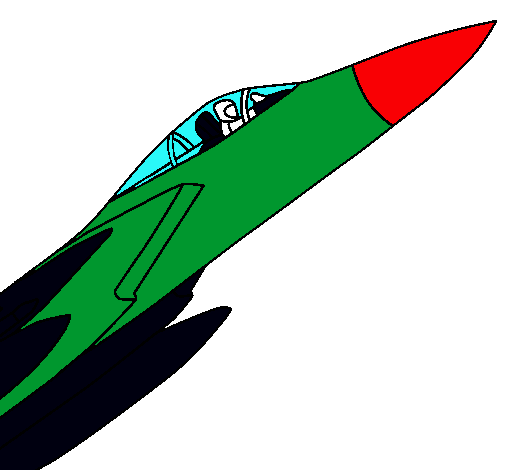 Dibujo Avión de caza pintado por ignacio