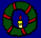 Dibujo Corona de navidad II pintado por alexisa