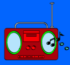 Dibujo Radio cassette 2 pintado por samuforo