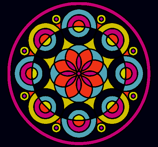 Dibujo Mandala 35 pintado por blanca