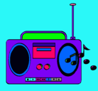 Dibujo Radio cassette 2 pintado por radito