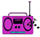 Dibujo Radio cassette 2 pintado por laurabello