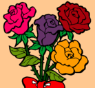 Dibujo Ramo de rosas pintado por meely