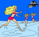 Dibujo Barbie de regreso a la playa pintado por cathalina