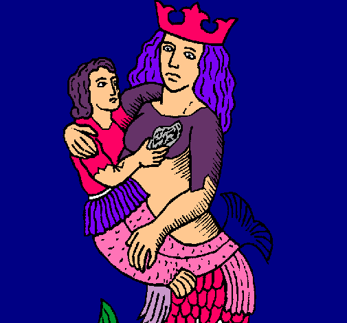 Dibujo Madre sirena pintado por ANDREA5