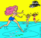 Dibujo Barbie de regreso a la playa pintado por estelam