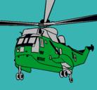 Dibujo Helicóptero al rescate pintado por riki