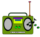 Dibujo Radio cassette 2 pintado por addyvier