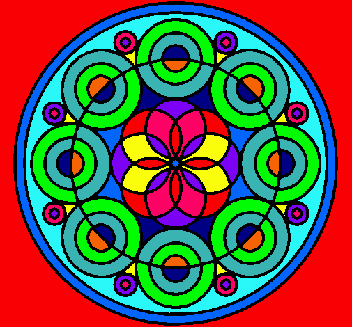 Dibujo Mandala 35 pintado por MegaAndrea