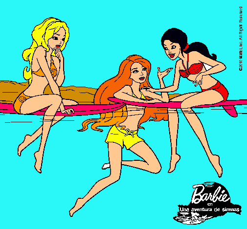 Dibujo Barbie y sus amigas pintado por danamaqueda