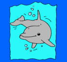 Dibujo Delfín pintado por alba-adela